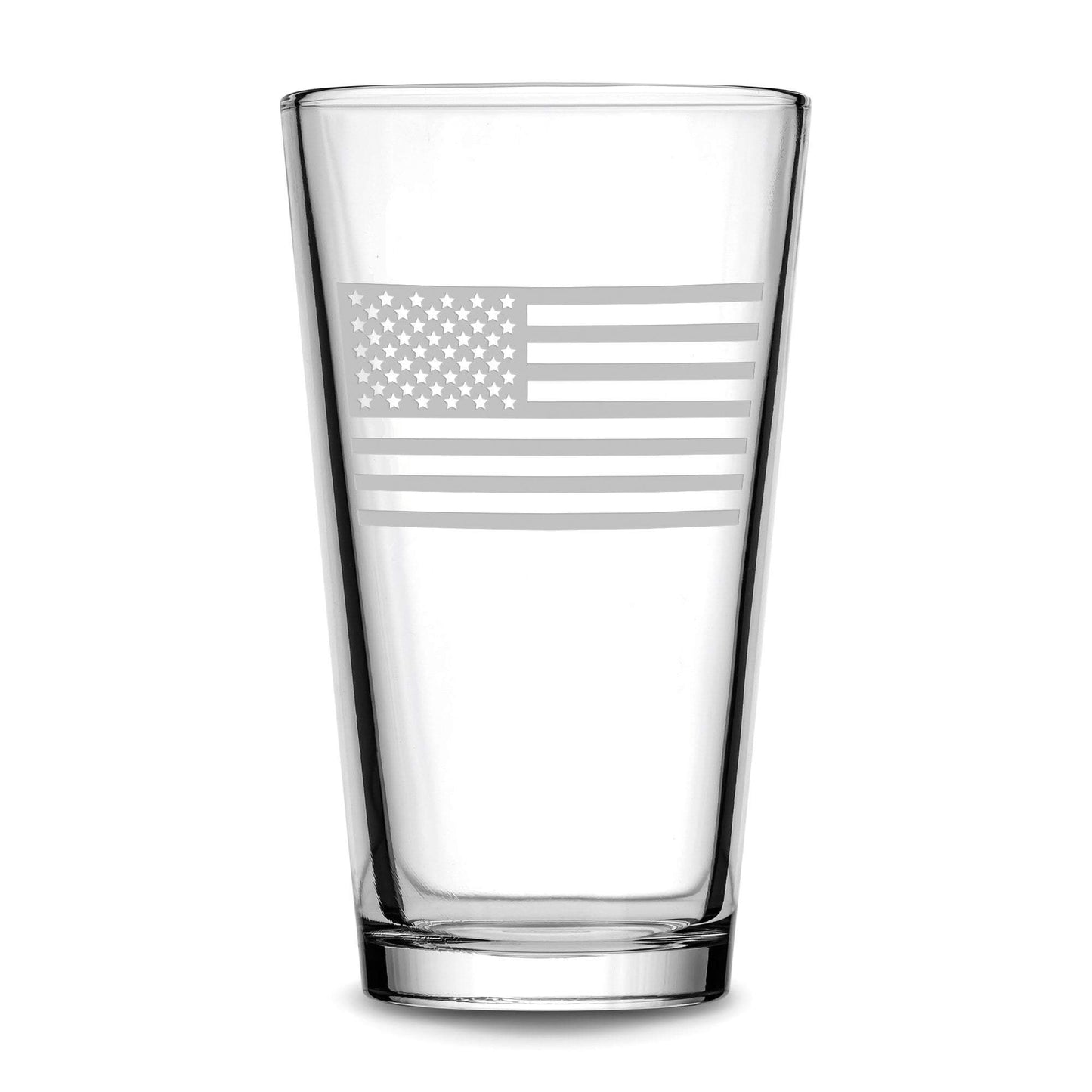 Premium American Flag Pint Glass Integrity Bottles