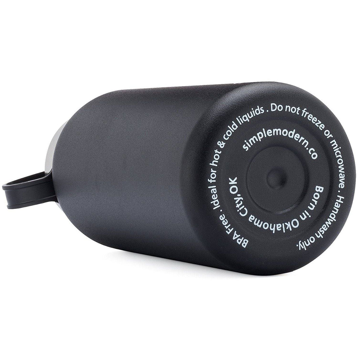  Premium Hibiscus Water Bottle, Extra Lid, Wide Mouth, Stainless Steel, Vacuum Insulated, Double Walled, Hot and Cold, 40 Ounce (Midnight Black) by Integrity Bottles