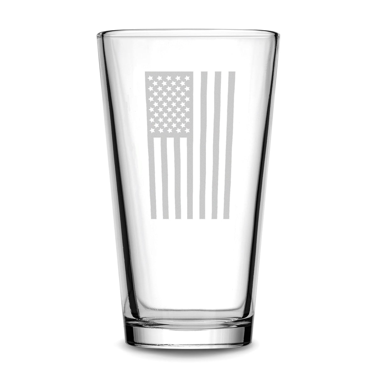 Premium Vertical American Flag Pint Glass Integrity Bottles