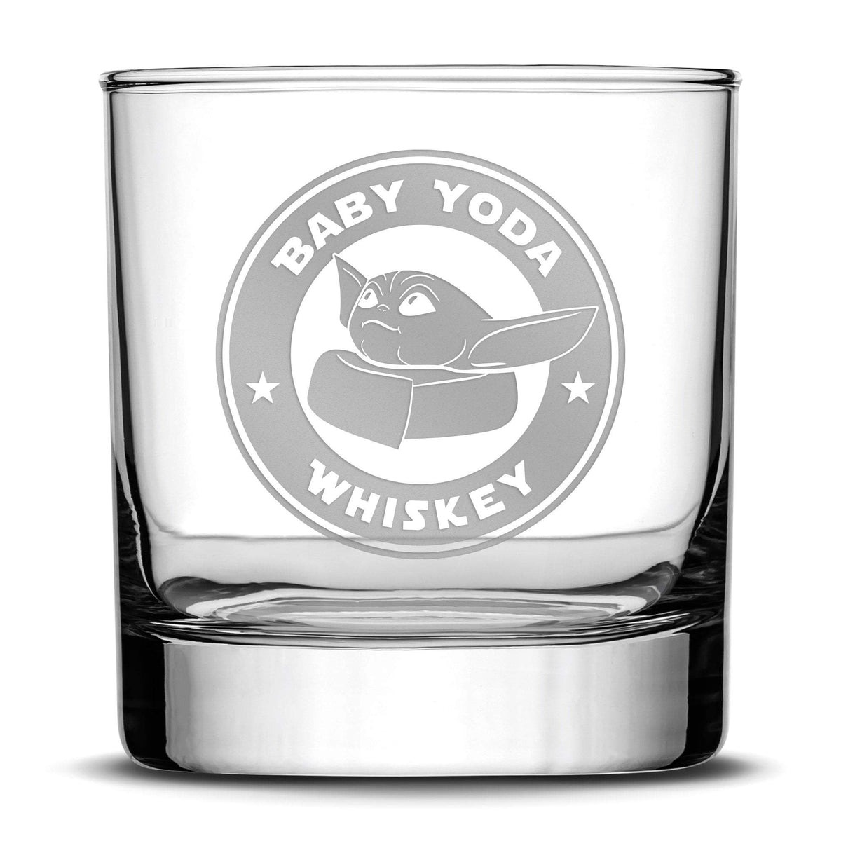 Premium Whiskey Glass, Baby Yoda Whiskey, 11oz - Integrity Bottles