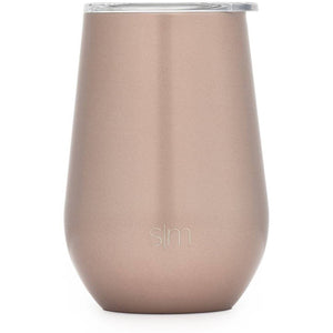 Rose Gold Custom Etched Simple Modern Wine Glass Tumbler, 12 Ounce Integrity Bottles