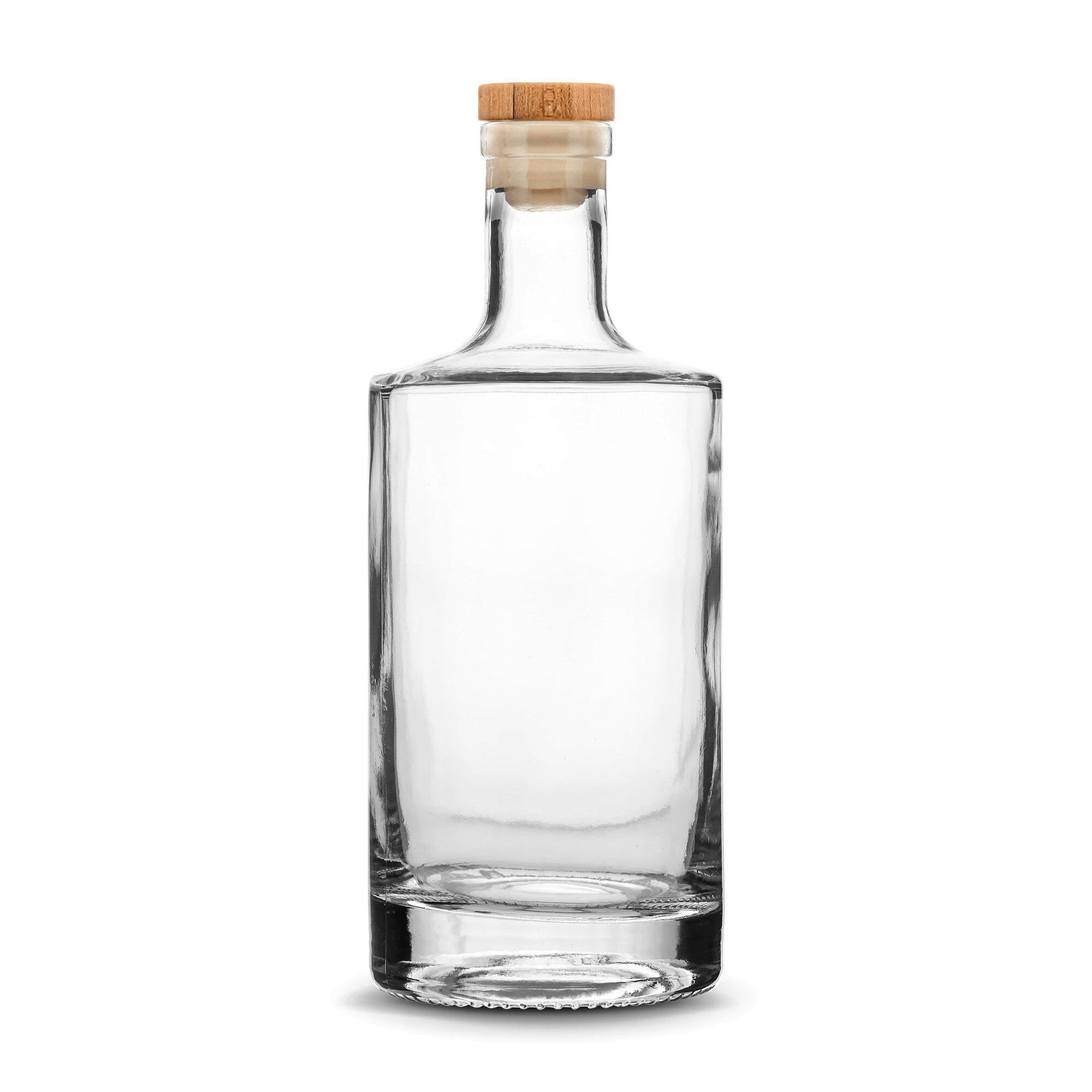 Sand Carved / Frosted Etch (no color) Jersey Liquor Bottle, 750 mL Integrity Bottles