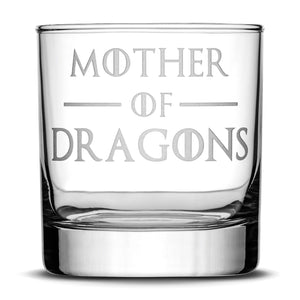Set of 4, Premium Game of Thrones Whiskey Glasses, I Drink and I Know Things, Mother of Dragons, Hold the Door, God of Tits and Whiskey by Integrity Bottles