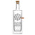 Silver Etch Premium .50 Cal BMG Bullet Bottle, Liberty Whiskey Decanter, Brojaq Sprocket, 750mL Integrity Bottles