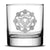 Silver Etch Premium Whiskey Glass, Hand-Etched Liquor and Rocks Tumbler, Old Fashioned Brojaq Sprocket, Made in USA, 11oz Integrity Bottles