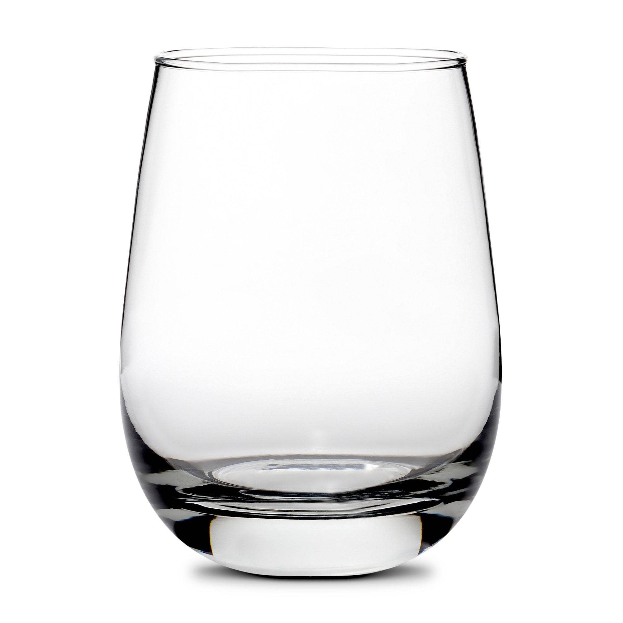 Stemless Wine Glass, 16 Ounce, Set of 4 Integrity Bottles