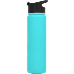 Teal Custom Etched Simple Modern Summit Water Bottle, 22 Ounce by Integrity Bottles