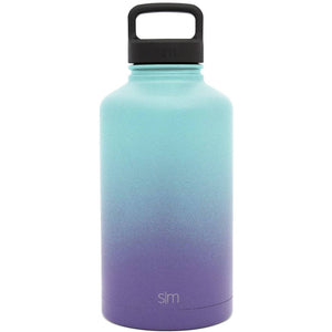 Tropical Seas Custom Etched Simple Modern Summit Water Bottle, 64 Ounce by Integrity Bottles