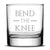 Whiskey Glass with Game of Thrones Quote, Bend The Knee by Integrity Bottles
