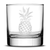 Whiskey Glass with Pineapple Design, Deep Etched by Integrity Bottles