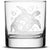 Whiskey Glass with Tribal Sea Turtle, Deep Etched by Integrity Bottles